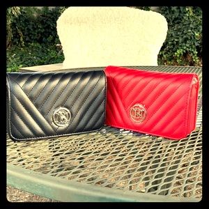 BMS Red or Black mini crossbody bag.